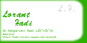 lorant hadi business card